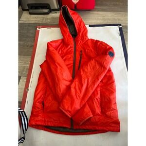 Oobe Gear Orange Hooded Lightweight Puffer Jacket Size M